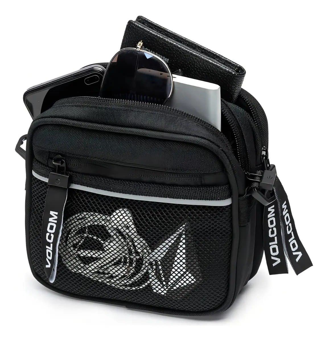 Shoulder Bag Bolsa Lateral Tira Colo Pochete Necessaire Cor Preto Pequeno