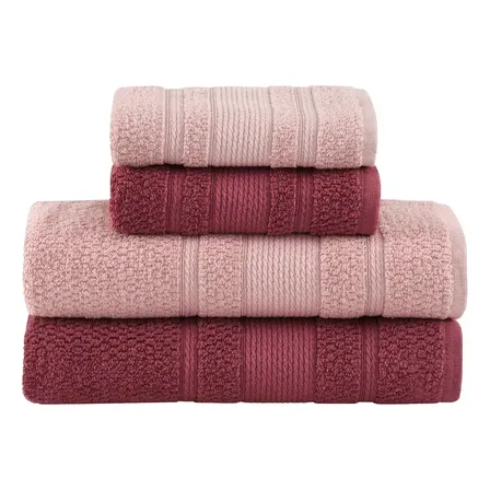 Jogo de Toalhas Buddemeyer Bella Extra Soft Banho Rosa/Rosa Claro 4 peças