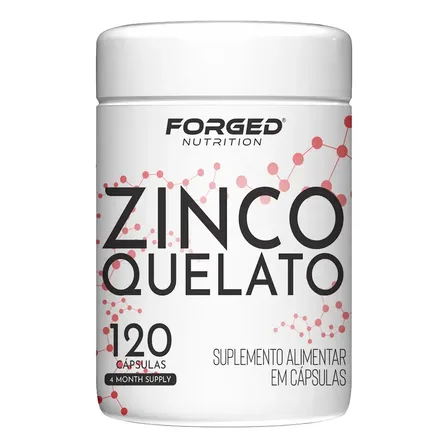 Zinco Quelato 264% Máxima Concentração 120 Cápsulas - Forged Nutrition Sabor Sem sabor