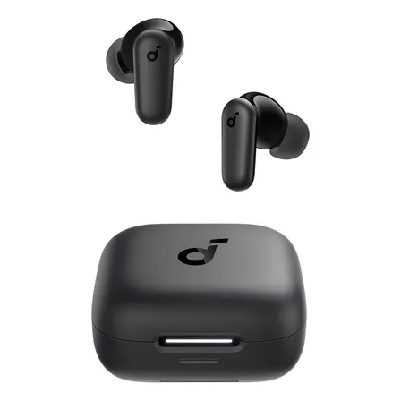 Fone de Ouvido Bluetooth 5.4 soundcore P30i da Anker, Cancelamento de Ruído Adaptativo, Graves Poderosos, 45H de Reprodução, Estojo 2-em-1 com Suporte para Celular, IP54, Fone sem fio TWS, Preto