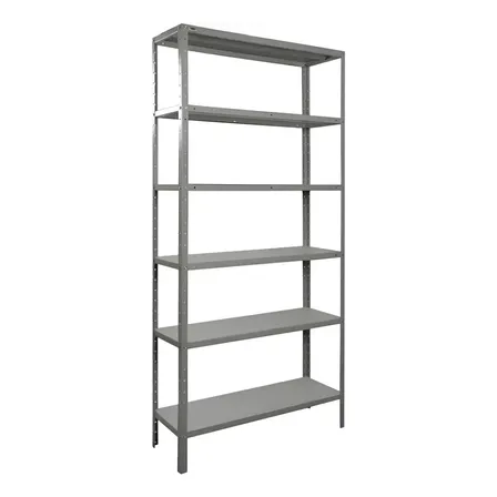 Estante Armário Prateleira de Aço 6 Bandejas Organizador Galvanizada Suporta 150kg 190cm x 90cm x 28cm