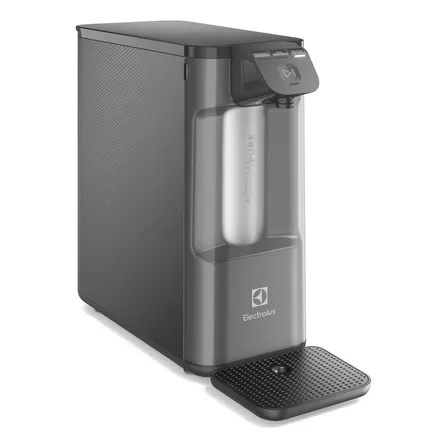 Purificador de Água Gelada Fria e Natural Eletrônico Placa Compacto Electrolux PE12G com Filtro Carvão 6 meses ou 3000L Painel Touch Cinza