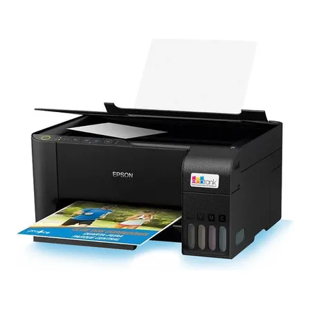 Impressora 3x1 Multifuncional Epson Ecotank L3250 Wifi Biv Cor Preto 100V/240V
