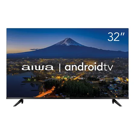 Smart TV AIWA 32” Android HD Borda Ultrafina HDR10 Dolby Áudio AWS-TV-32-BL-02-A