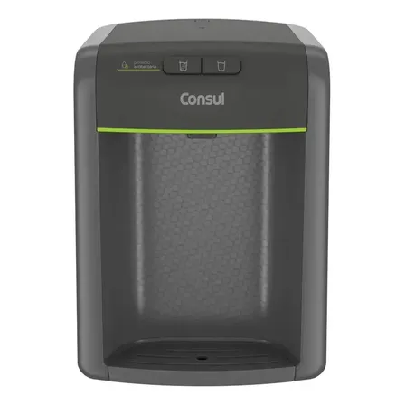 Purificador de água Consul cinza refrigerado com proteção antibactérias CPB34AF