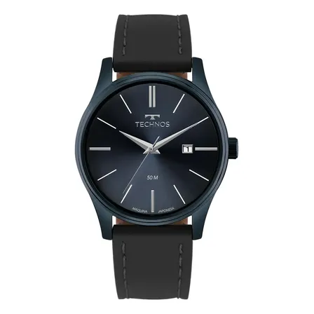 Relógio Technos Masculino Steel Azul - 2115ubv/0a Preto