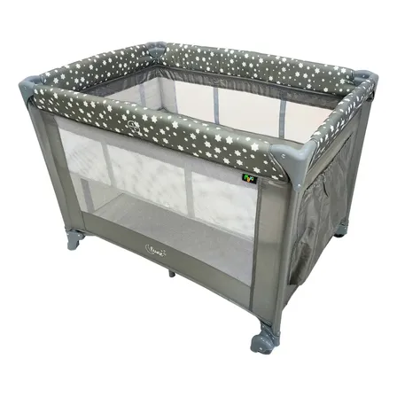 Berço Portátil Infantil Cercado Desmontável Lune Maxi Baby - CINZA