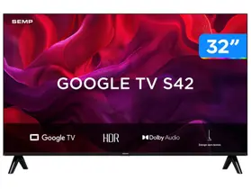 Smart TV 32" SEMP HD LED 32S42 Google TV 2 HDMI