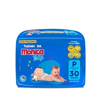 Fralda Turma da Mônica Baby Tam. P 3 a 5kg - 30 Unidades