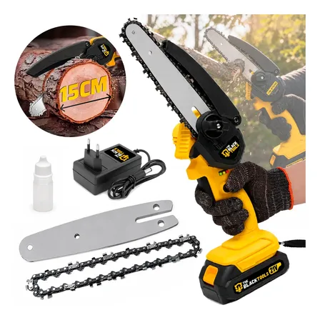 Moto Serra A Bateria Mini Serra Eletrica 21v Bivolt Amarelo 21v