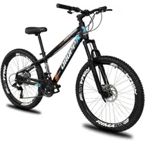 Bicicleta aro 26 Dropp Freeride grau Alumínio 21 Marchas Freios a disco supensão Tipo Gios Viking - Droppx