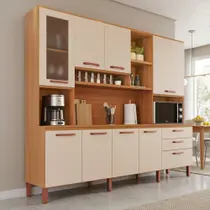 Armário de Cozinha Celeste 100 MDF 8 Portas e 3 Gavetas - MH Móveis