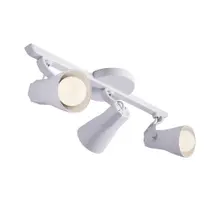 Luminária de Teto Spot Trilho Triplo Direcionável Octa 3 Lâmpadas Praia Litoral E27 Bivolt - GQE