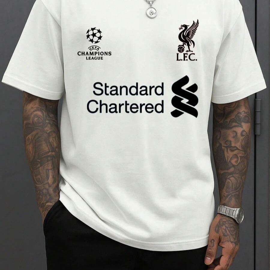 Camiseta Masculina Liverpool Champions Estilo Streetwear Casual Premium com Estampa Exclusiva