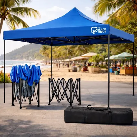Tenda sanfonada 3m x 3m ajustável Btg300m The Black Tools cor azul