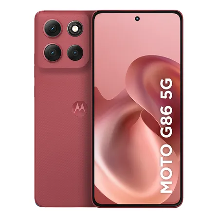 Smartphone Motorola Moto G86 5g - 256gb 24gb (8gb Ram+16gb Ram Boost), Tela 1.5k Poled, 50mp Sony Camera Ois Moto Ai, Videos Em 4k, Ip68 + Ip69 - Vermelho