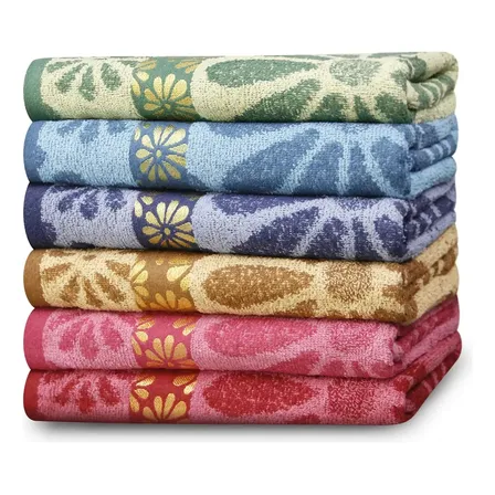 Kit Até 5 Toalhas De Banho Estampada Grande 140x70 Macia 2 Toalhas De Banho Grande
