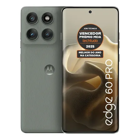Smartphone Motorola Edge 60 Pro 5g - 512gb 12gb Ram+12gb Ram Boost, Tela Quad-curve Moto Ai 50mp Sony Camera Ultrarresistencia Militar Ip68 + Ip69 - Cinza