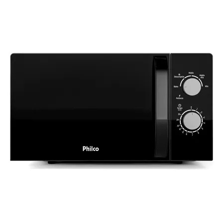 Micro-ondas Philco 20L Preto Painel Mecânico PMO23M