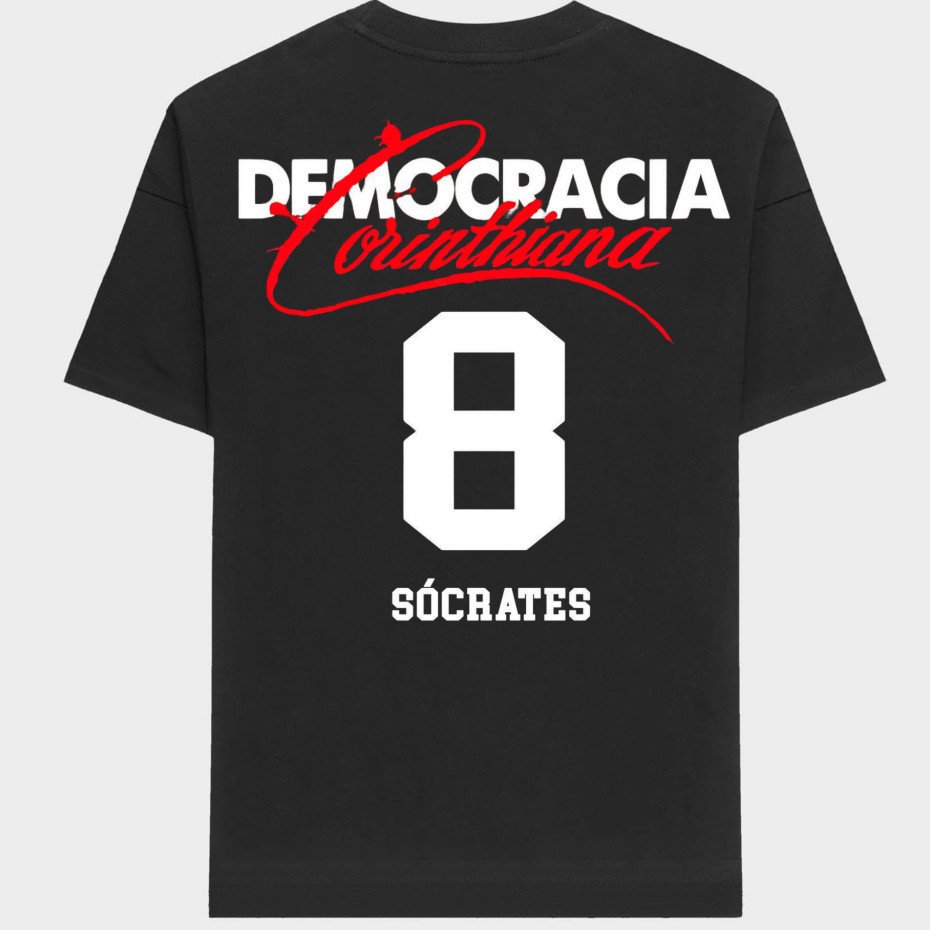 Camiseta CP Corinthians Sócrates Camisa Democracia Corinthiana Unissex