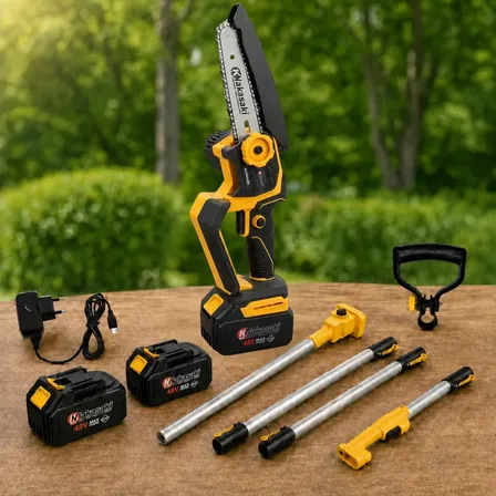 Motosserra Elétrica Knakasaki 48v 1000w Com Extensor 3m Amarelo 127/220v