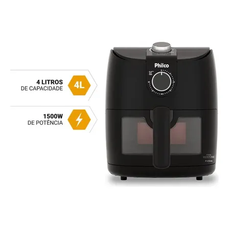 Fritadeira Air Fryer Philco 4L Redstone 1500W Paf40A